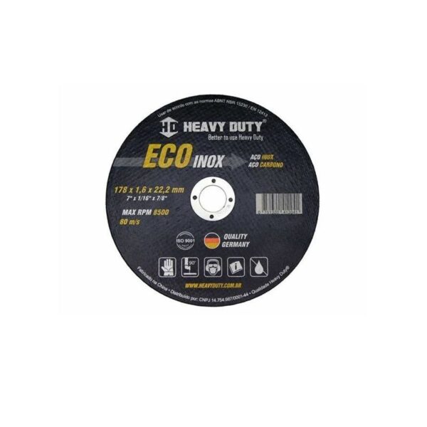 DISCO DE CORTE ECOINOX 178X1,6X22,2 HEAVY DUTY
