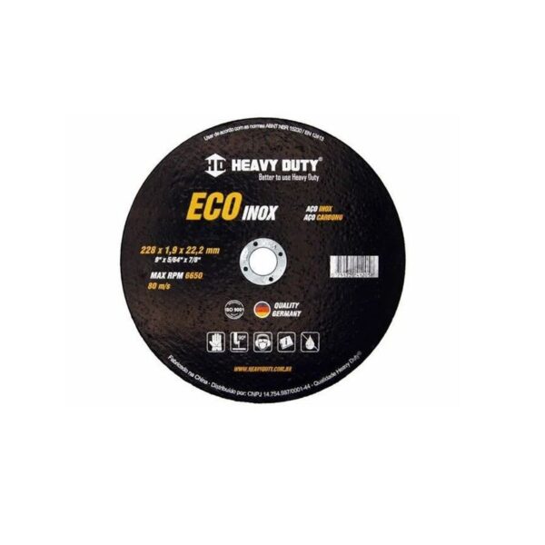 DISCO DE CORTE ECOINOX 228X1,9X22,2 HEAVY DUTY