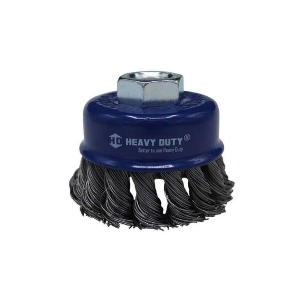 ESCOVA COPO ENTRANÇADA 4" – M14 HEAVY DUTY