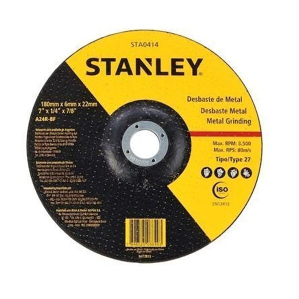 DISCO DESBASTE METAL 7''X 6,0X 7/8'' STANLEY