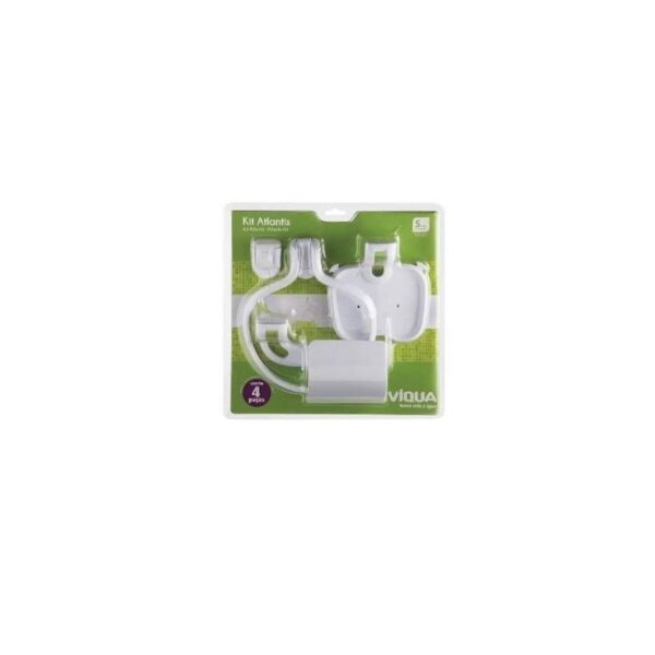 KIT ACESSORIOS 4 PECAS ATLANTIS BRANCO VIQUA