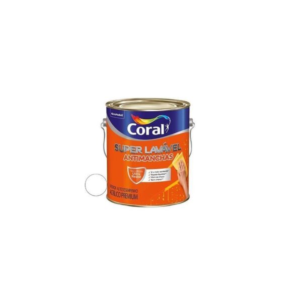 TINTA ACRILICA SUPER LAVAVEL BRANCO 3,6L CORAL