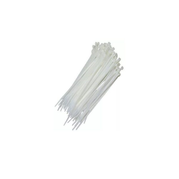 ABRACADEIRA NYLON BRANCA 2,5X80 100 PCS FERTAK