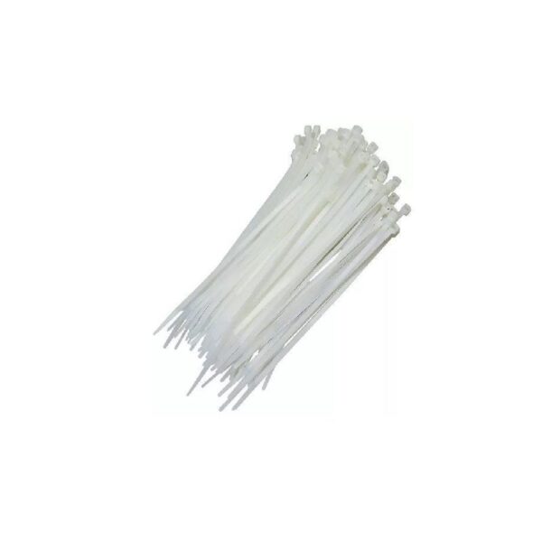 ABRACADEIRA NYLON BRANCA 2,5X200 100 PCS FERTAK