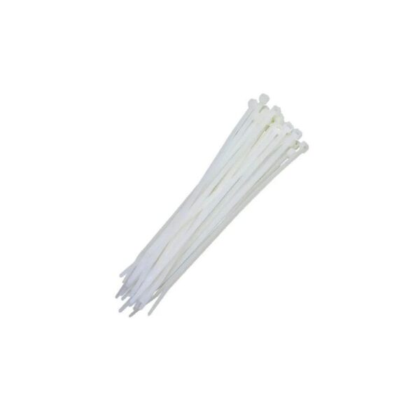 ABRACADEIRA NYLON BRANCA 3,6X350 100 PCS FERTAK