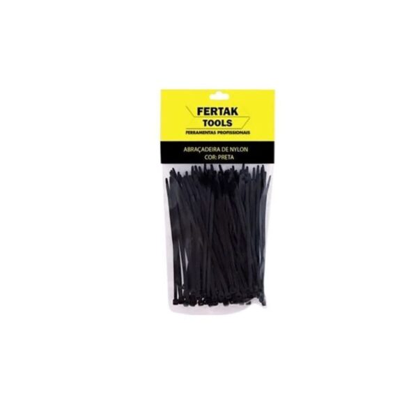 ABRACADEIRA NYLON PRETA 7,6X350 50 PCS FERTAK