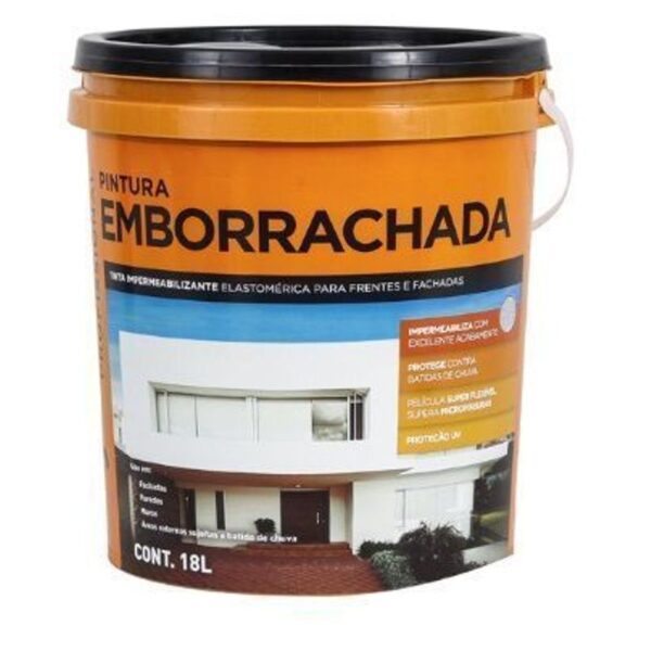 PINTURA EMBORRACHADA FOSCO CROMIO BALDE PLASTICO 18 L HIDRONORTH