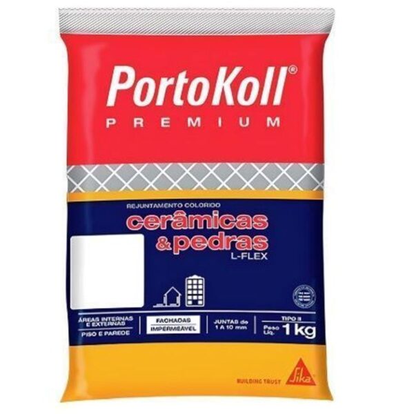 REJUNTE PREMIUM CERAMICAS E PEDRAS PRETO 1KG PORTOKOLL