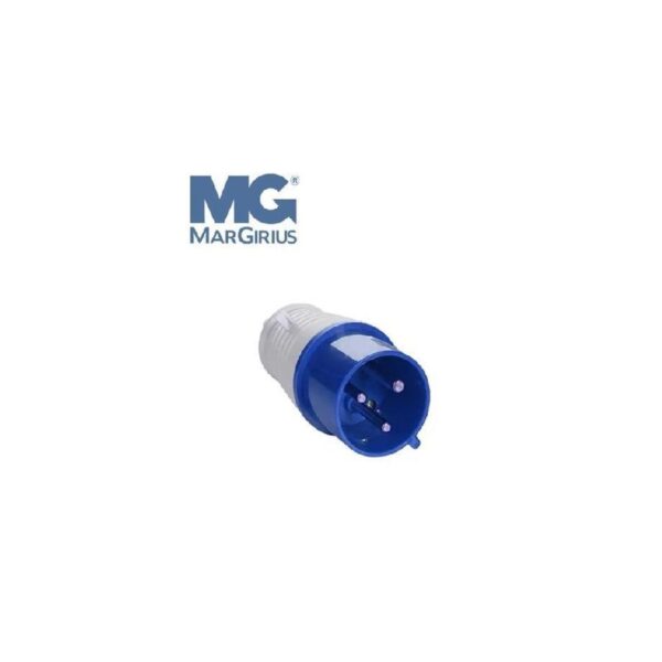 PLUGUE IND MOV 16A 3P 200/250V AZUL 6H IP44   MARGIRIUS