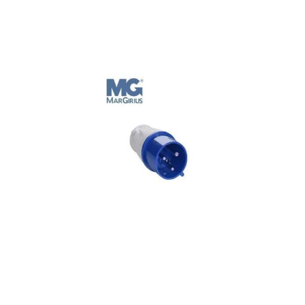 PLUGUE IND MOV 32A 3P 200/250V AZUL 6H IP44   MARGIRIUS