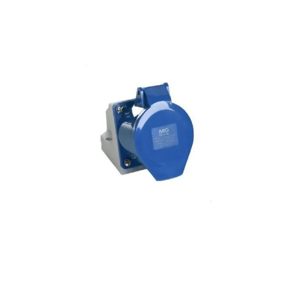 TOMADA IND. FIXA DE SOBREP 63A 3P 200/250V AZUL 6H IP67   MARGIRIUS