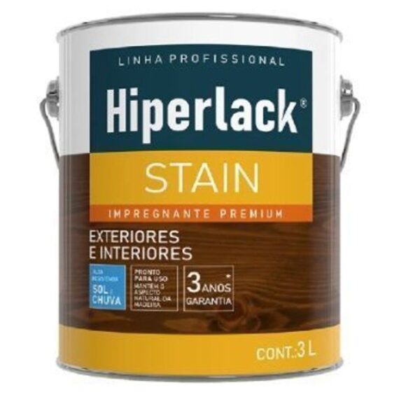 VERNIZ HIPERLACK STAIN NATURAL 3,0L HIPERCOR