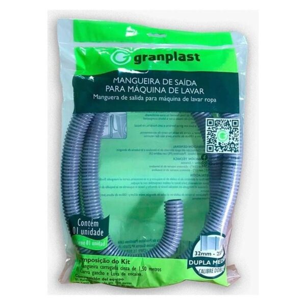 MANGUEIRA DE SAÍDA P/ MAQUINA DE LAVAR 25 3/4 GRANPLAST