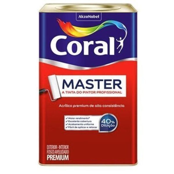 TINTA MASTER BRANCO GELO 18L CORAL