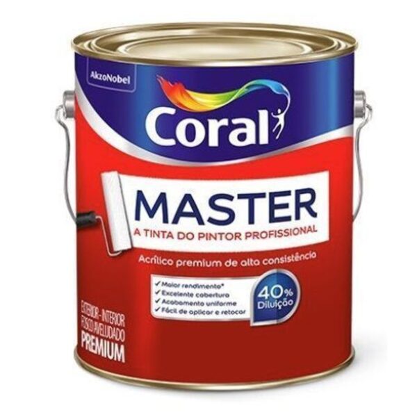 TINTA MASTER TUBARAO BRANCO 3,6L CORAL