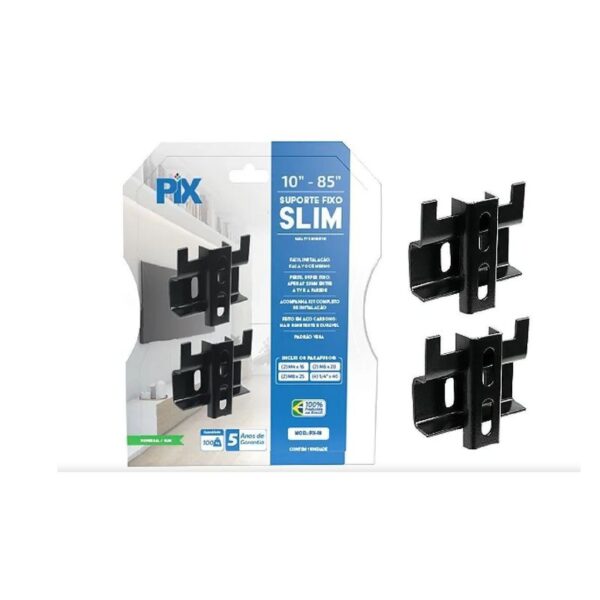 SUPORTE TV FIXO UNIVERSAL  10 A 85 SLIM BLISTER  PIX