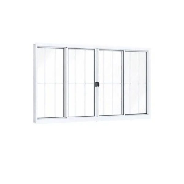 JANELA CORRER C/ GRADE HOME BCO 4FLS LISO 2,00X1,00M QUALITY