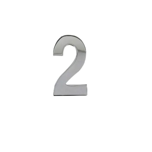 NUMERO RESID 2 CHAPA 100MM INOX  ITALY LINE