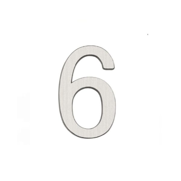 NUMERO RESID 6/9 CHAPA 100MM INOX ITALY LINE