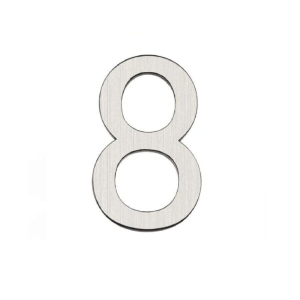 NUMERO RESID 8 CHAPA 100MM INOX  ITALY LINE