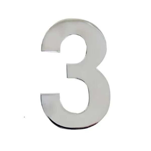 NUMERO RESID 3 CHAPA 150MM INOX  ITALY LINE