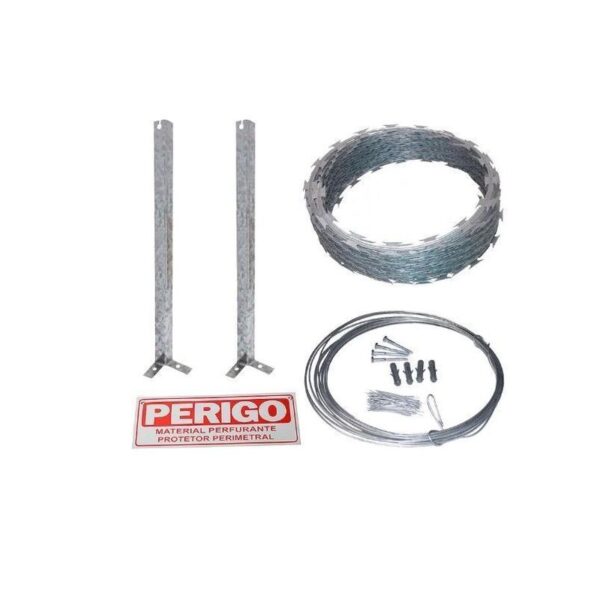 KIT CONCERTINA PROTETOR PERIMETRAL 45X5 CALHA FORTE