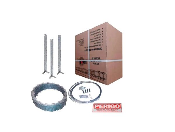 KIT CONCERTINA  PROTETOR PERIMETRAL 30X10 CALHA FORTE