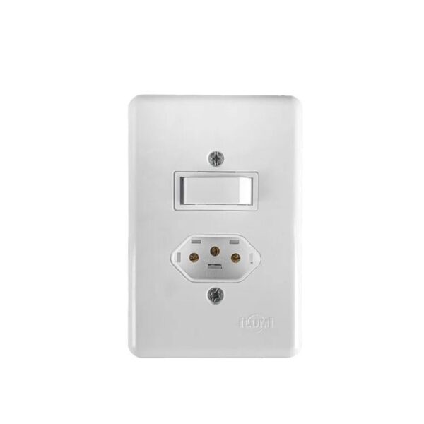 INTER SIMPLES 6A C/ TOMADA 2P+T 20A 250V S/ PLACA  ILUMI