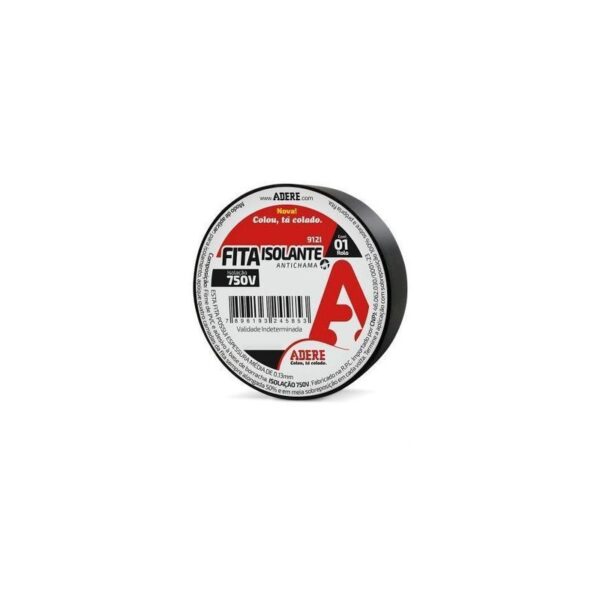 FITA ISOLANTE PRETA 18MMX5M ADERE