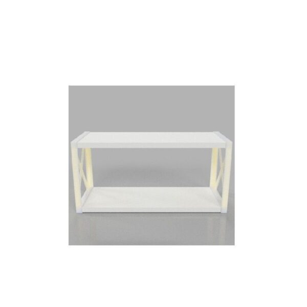 PRATELEIRA FIT 2 NIVEIS BRANCA 44CM  PRATEFIX