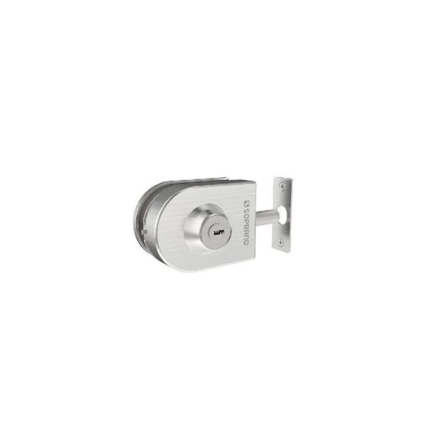 FECHADURA PRESSAO VIDRO PORTA CORRER VV 057 PK INOX ESCOVADO SOPRANO