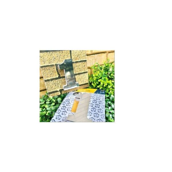 NUMERO RESID ESP 10CM C/ PVC PRATA  1 DECOR CHIC