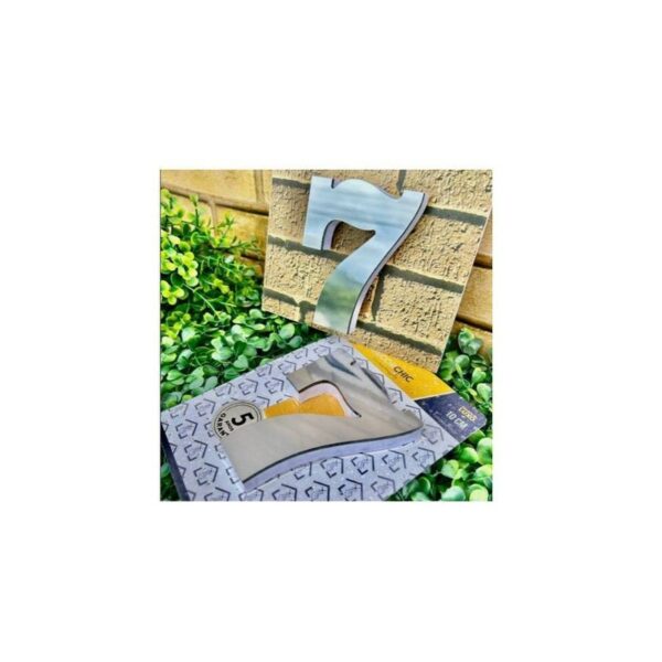 NUMERO RESID ESP 10CM C/ PVC PRATA  7 DECOR CHIC