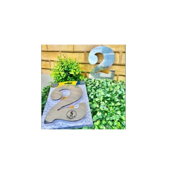 NUMERO RESID ESP 15CM C/ PVC PRATA  2 DECOR CHIC