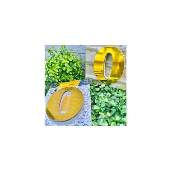 NUMERO RESID ESP 10CM  C/ PVC OURO  0 DECOR CHIC