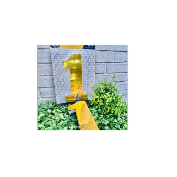 NUMERO RESID ESP 15CM C/ PVC OURO  1 DECOR CHIC