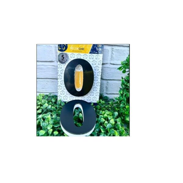 NUMERO RESID ESP 10CM C/ PVC PRETO  0 DECOR CHIC
