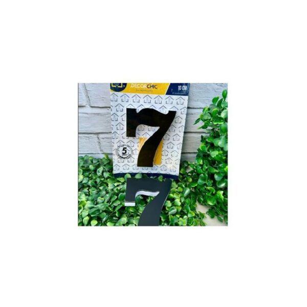 NUMERO RESID ESP 10CM C/ PVC PRETO  7 DECOR CHIC