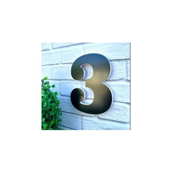 NUMERO RESID ESP 15CM C/ PVC PRETO  3 DECOR CHIC