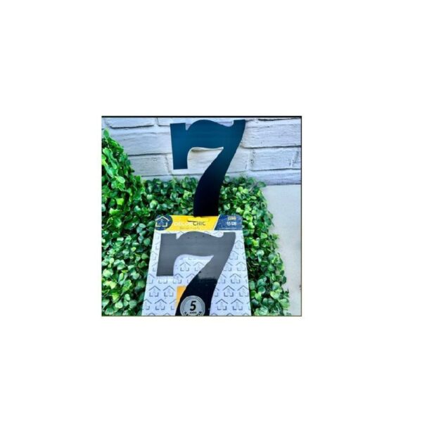 NUMERO RESID ESP 15CM C/ PVC PRETO  7 DECOR CHIC