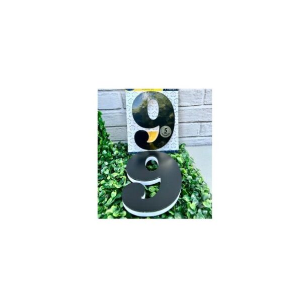 NUMERO RESID ESP 15CM C/ PVC PRETO  9 DECOR CHIC