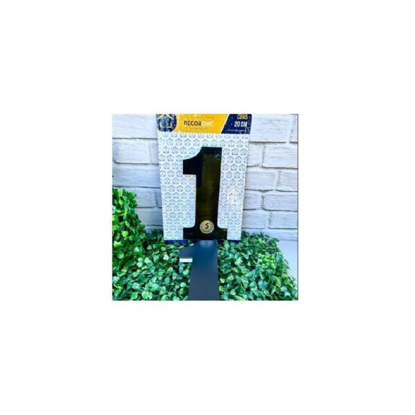 NUMERO RESID ESP 20CM C/ PVC  PRETO  1 DECOR CHIC