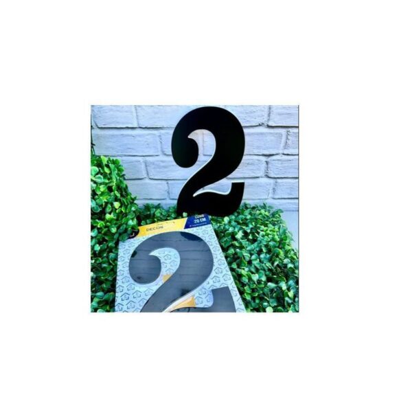 NUMERO RESID ESP 20CM C/ PVC  PRETO  2 DECOR CHIC