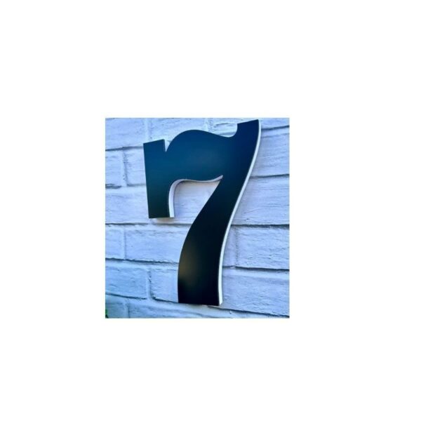 NUMERO RESID ESP 20CM C/ PVC  PRETO  7 DECOR CHIC
