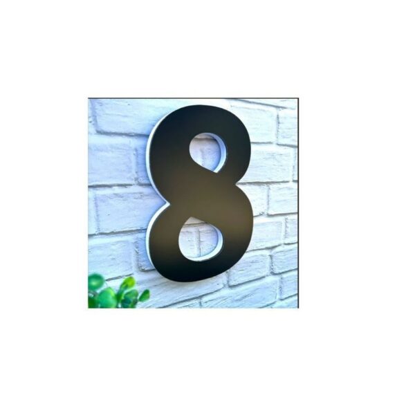 NUMERO RESID ESP 20CM C/ PVC  PRETO  8 DECOR CHIC