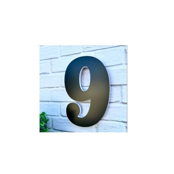 NUMERO RESID ESP 20CM C/ PVC  PRETO  9 DECOR CHIC