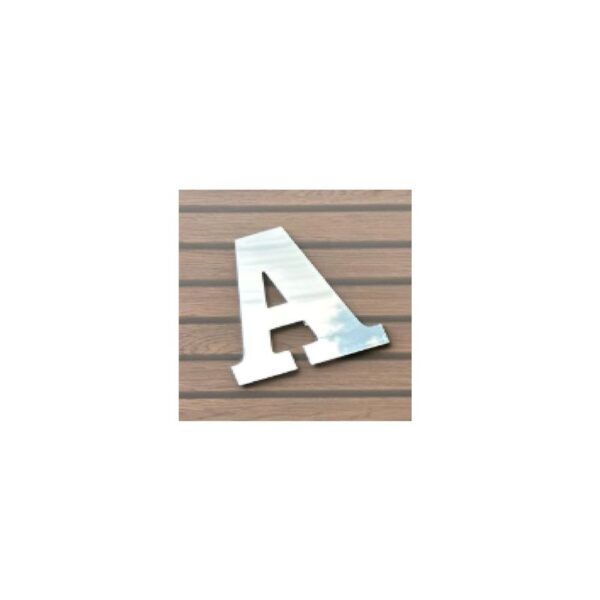 LETRA RESID  A  ESP 20CM C/ PVC  PRATA DECOR CHIC