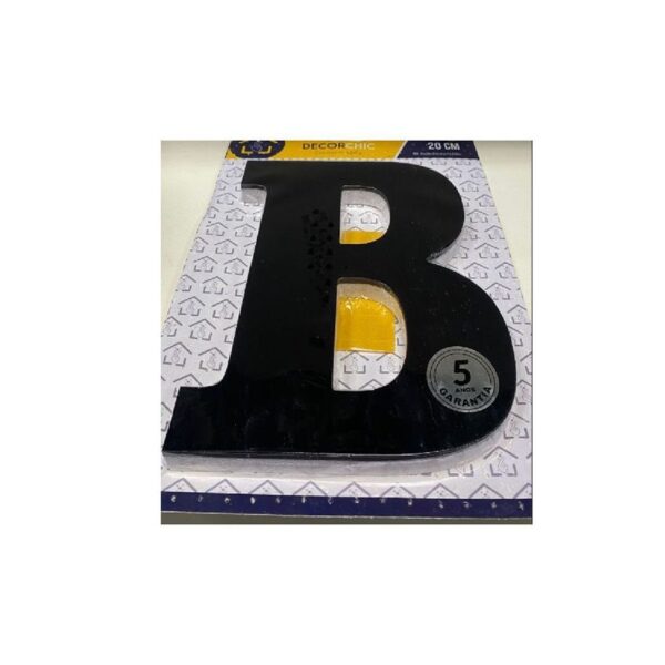 LETRA RESID  B  ESP 15CM  C/ PVC PRETO DECOR CHIC