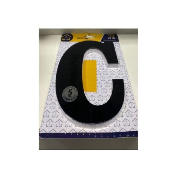 LETRA RESID  C  ESP 20CM  C/ PVC  PRETO DECOR CHIC