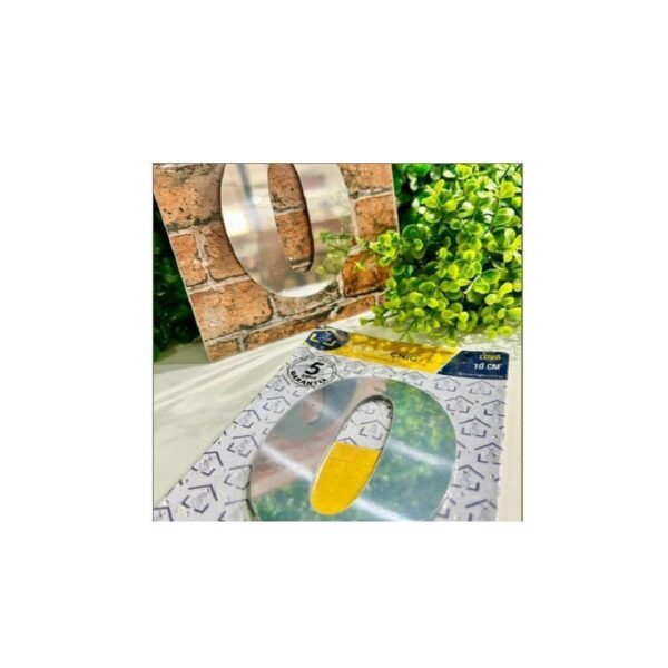 NUMERO RESID FACE 10CM PRATA ESP  0 DECOR CHIC